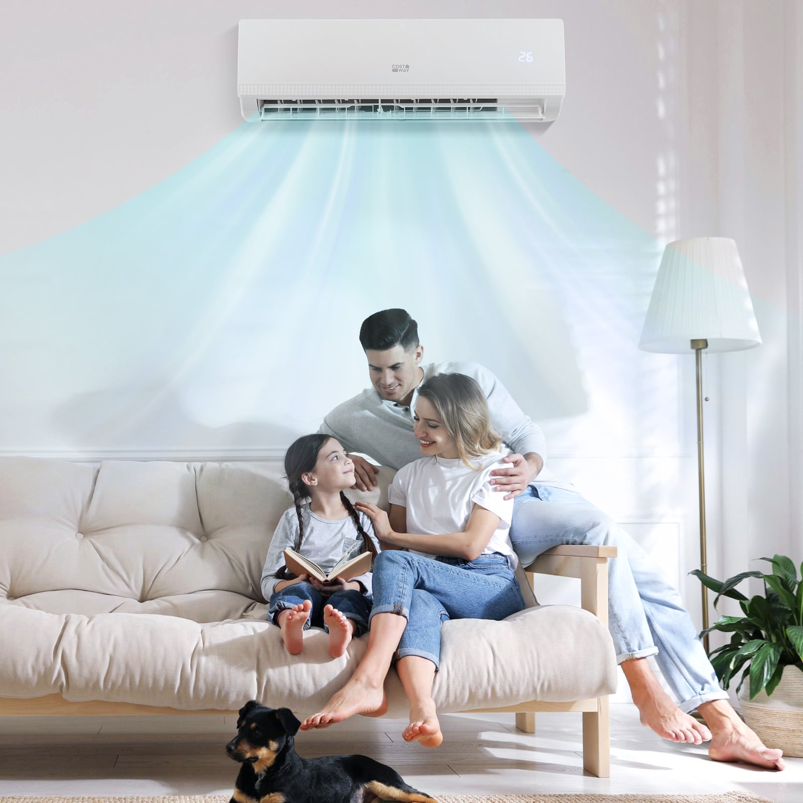 9000 BTU (2.6 kW) Mini Split Air Conditioner A++ Energy Efficient AC Unit