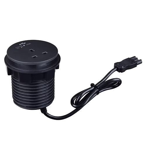 Design Soft Seating Power Module Black - ports detail