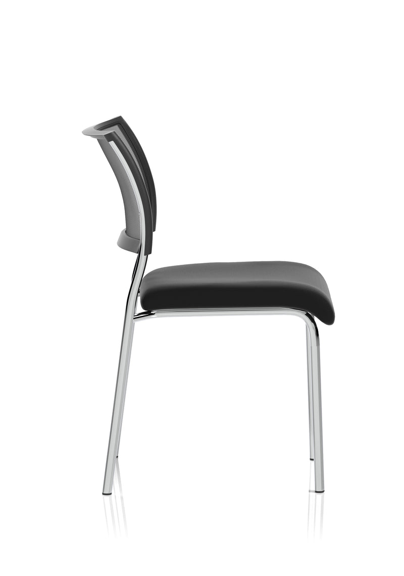 Brunswick Medium Back Stacking Visitor Chair - Chrome Frame, No Arms - lifestyle view
