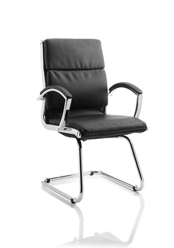 Classic Medium Back Cantilever Visitor Chair - Black