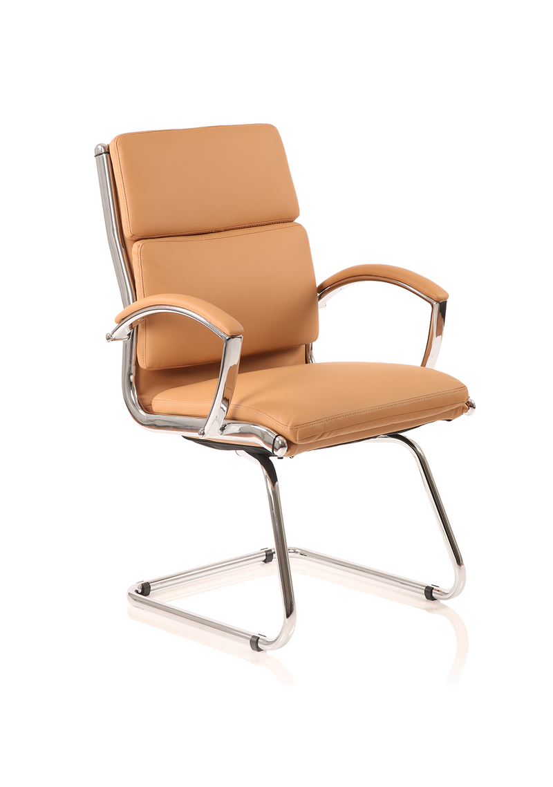 Classic Medium Back Cantilever Visitor Chair - Tan