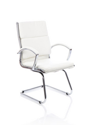 Classic Medium Back Cantilever Visitor Chair - White