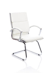 Classic Medium Back Cantilever Visitor Chair - White, alternate angle