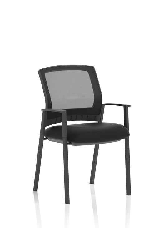 Metro Medium Mesh Back Stacking Visitor Chair - Black