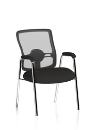 Portland Medium Mesh Back Visitor Chair - Black