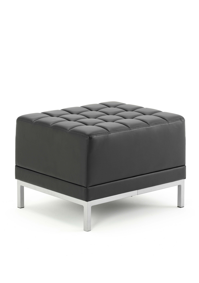 Infinity Modular Cube Chair - Black Soft Bonded Leather