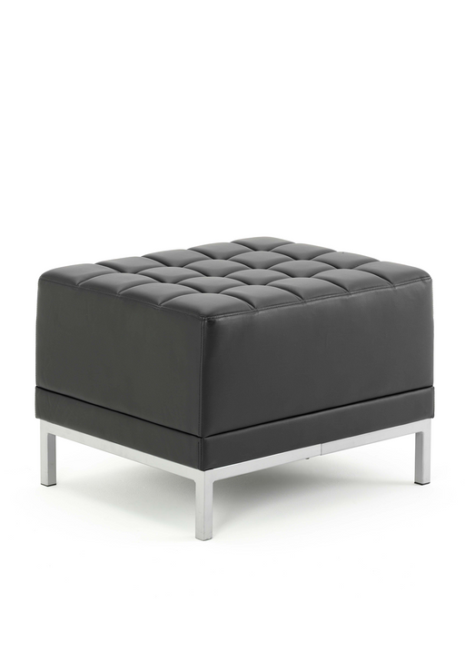 Infinity Modular Cube Chair - Black Soft Bonded Leather