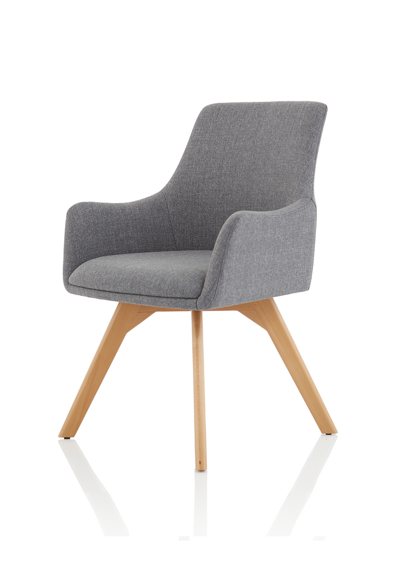 Carmen Wooden Leg Visitor Chair - side view