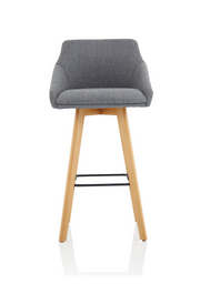 Carmen Wooden Leg High Stool - angle view