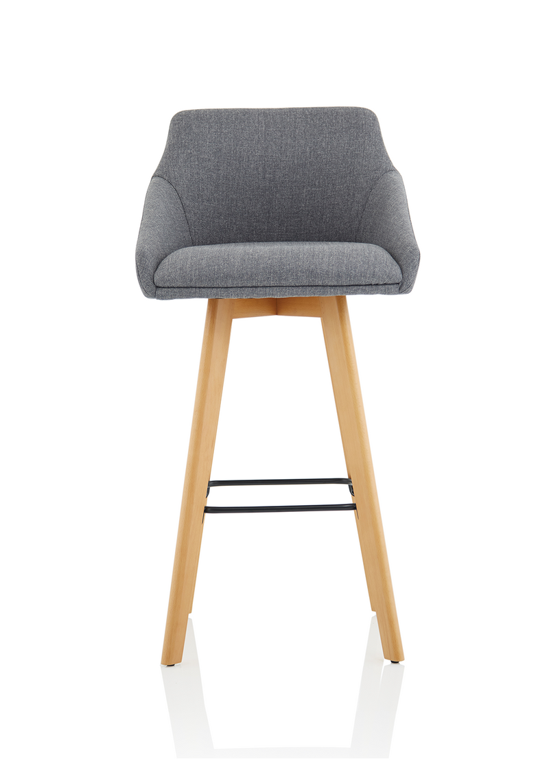 Carmen Wooden Leg High Stool - angle view