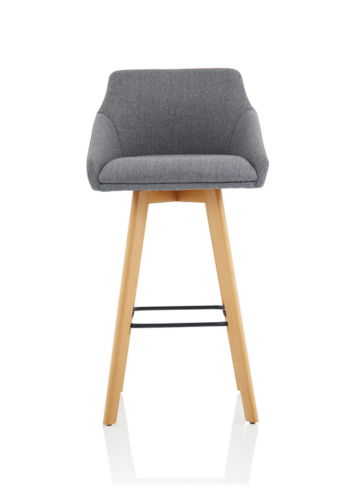 Carmen Wooden Leg High Stool - angle view