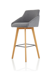 Carmen Wooden Leg High Stool - side view