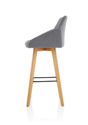 Carmen Wooden Leg High Stool - detail view