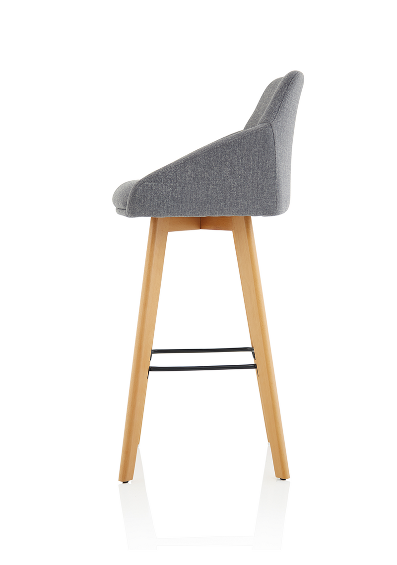Carmen Wooden Leg High Stool - detail view