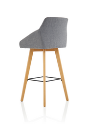 Carmen Wooden Leg High Stool - front view