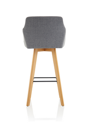 Carmen Wooden Leg High Stool - close-up detail