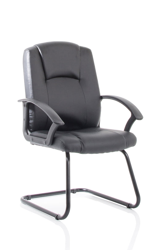 Bella Medium Back Cantilever Visitor Chair - Black - front