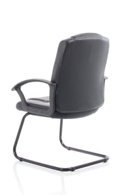 Bella Medium Back Cantilever Visitor Chair - Black - detail