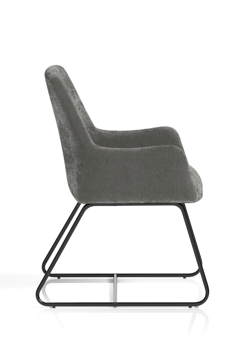 Quote Sled Base Office Reception Chair - side view
