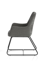 Quote Sled Base Office Reception Chair - close-up upholstery detail