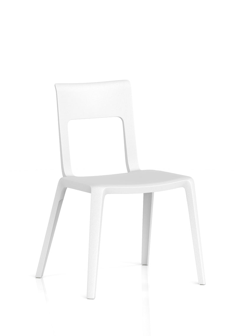 Nest Edge Stacking Cafe & Bistro Chair - White