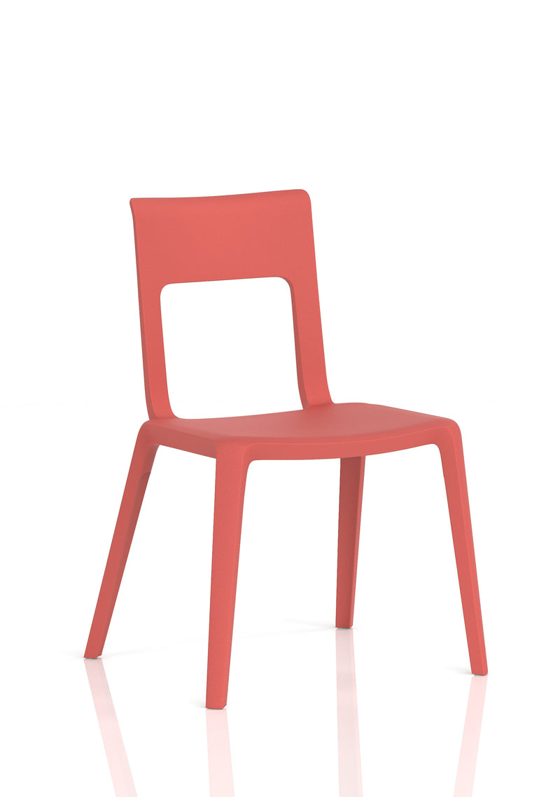 Nest Edge Stacking Cafe & Bistro Chair - Red