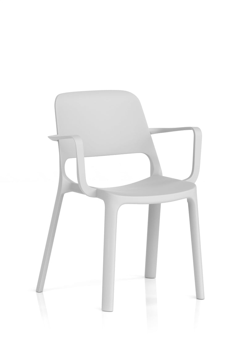 Nest Loop Stacking Cafe & Bistro Chair - Grey with Arms