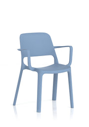 Nest Loop Stacking Cafe & Bistro Chair - Blue with Arms