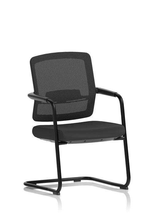 Flint Mesh Back Cantilever Chair - Black