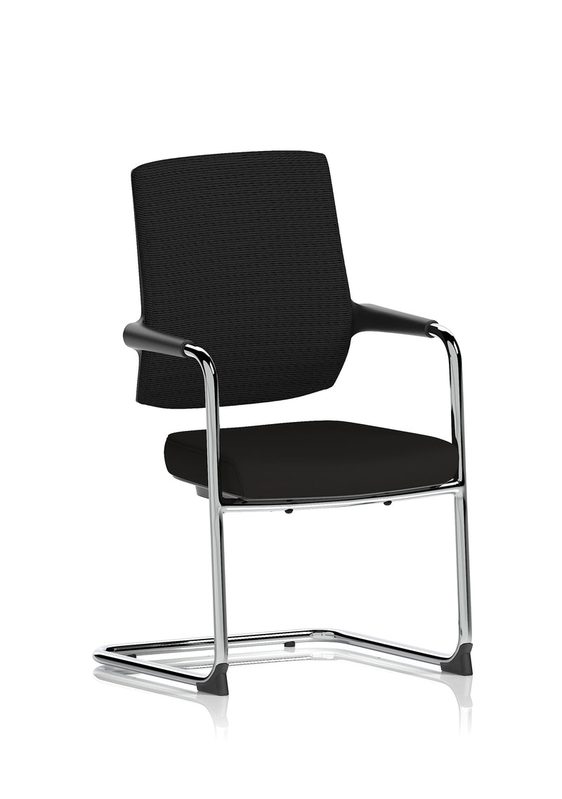Vero Airmesh Back Cantilever Chair - Black