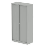 Qube by Bisley Tambour Cupboard - Goose Grey - 2000 - Homesplex