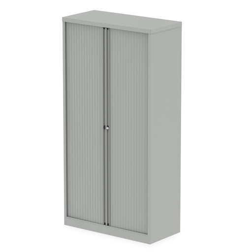 Qube by Bisley Tambour Cupboard - Goose Grey - 2000 - Homesplex