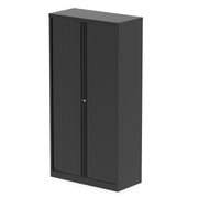 Qube by Bisley Tambour Cupboard - Black - 2000 - Homesplex