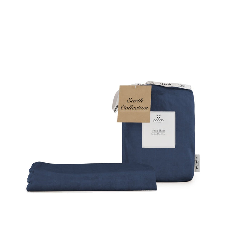 Linen Fitted Sheet - Midnight Navy