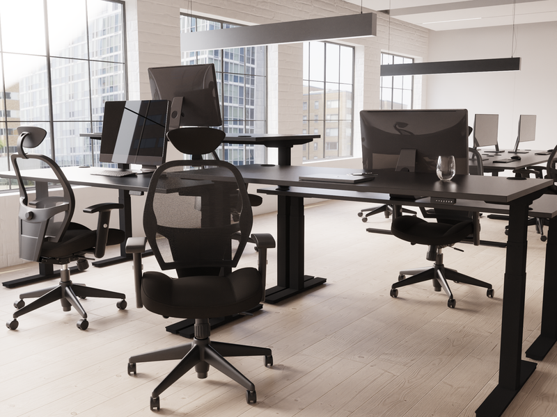 Dynamic Denver High Back Black Mesh Task Operator Chair