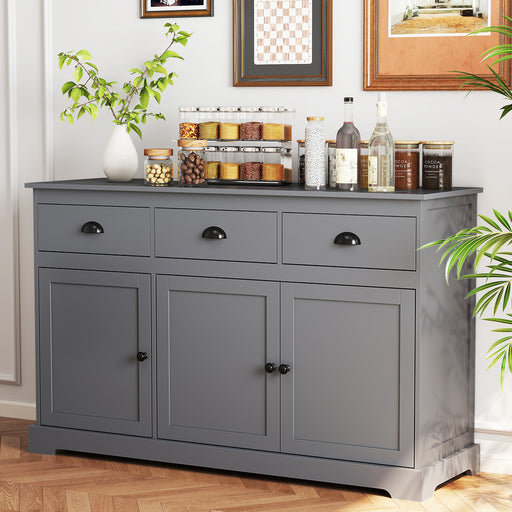 Modern Buffet Sideboard 136cm Storage Cabinet with 3 Drawers