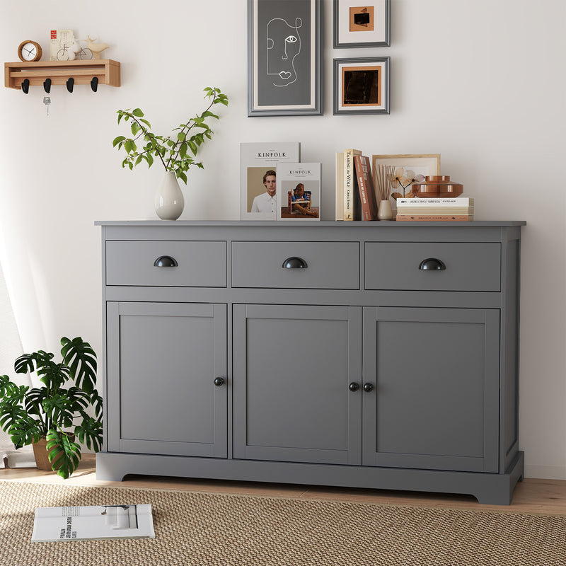 Modern Buffet Sideboard 136cm Storage Cabinet with 3 Drawers