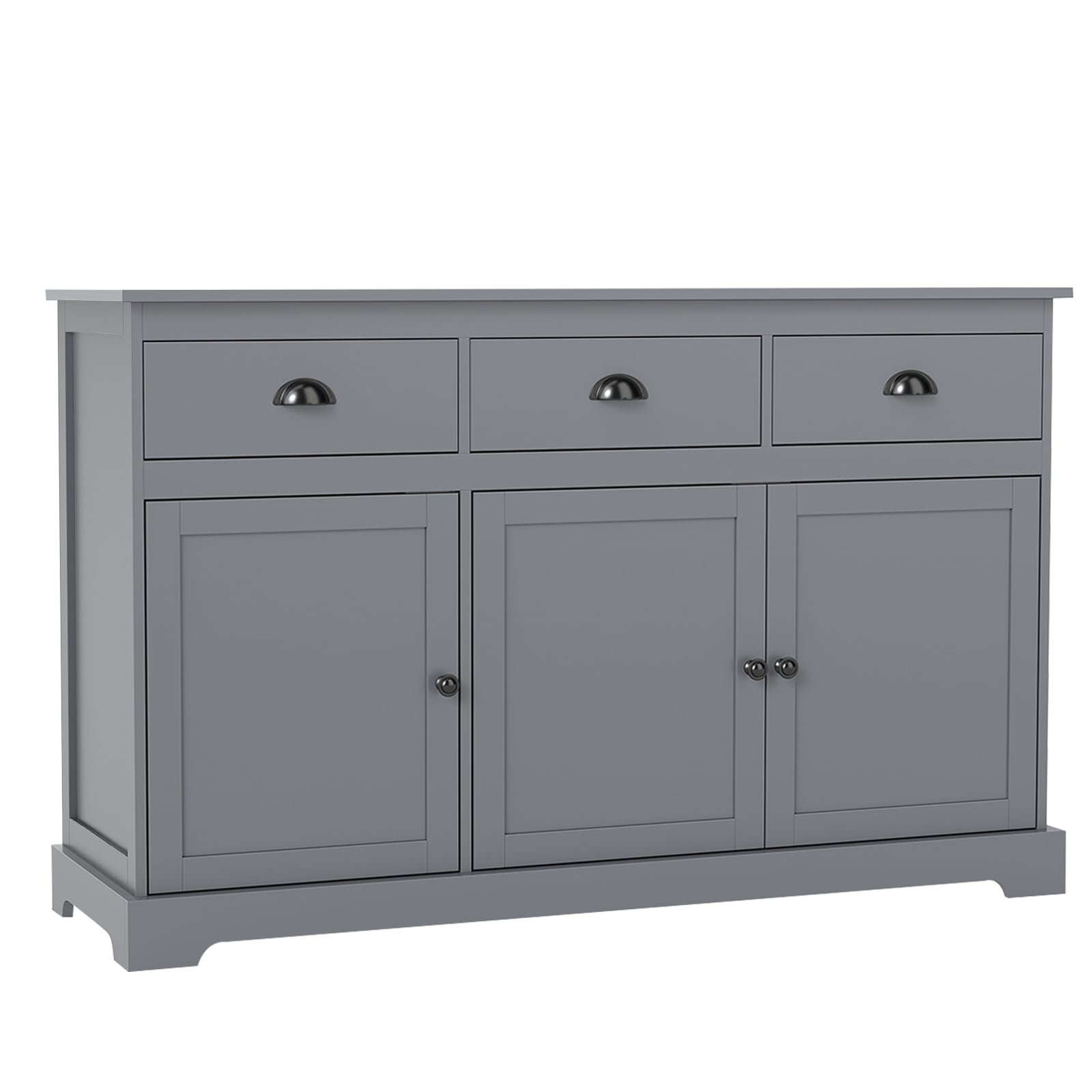 Modern Buffet Sideboard 136cm Storage Cabinet with 3 Drawers
