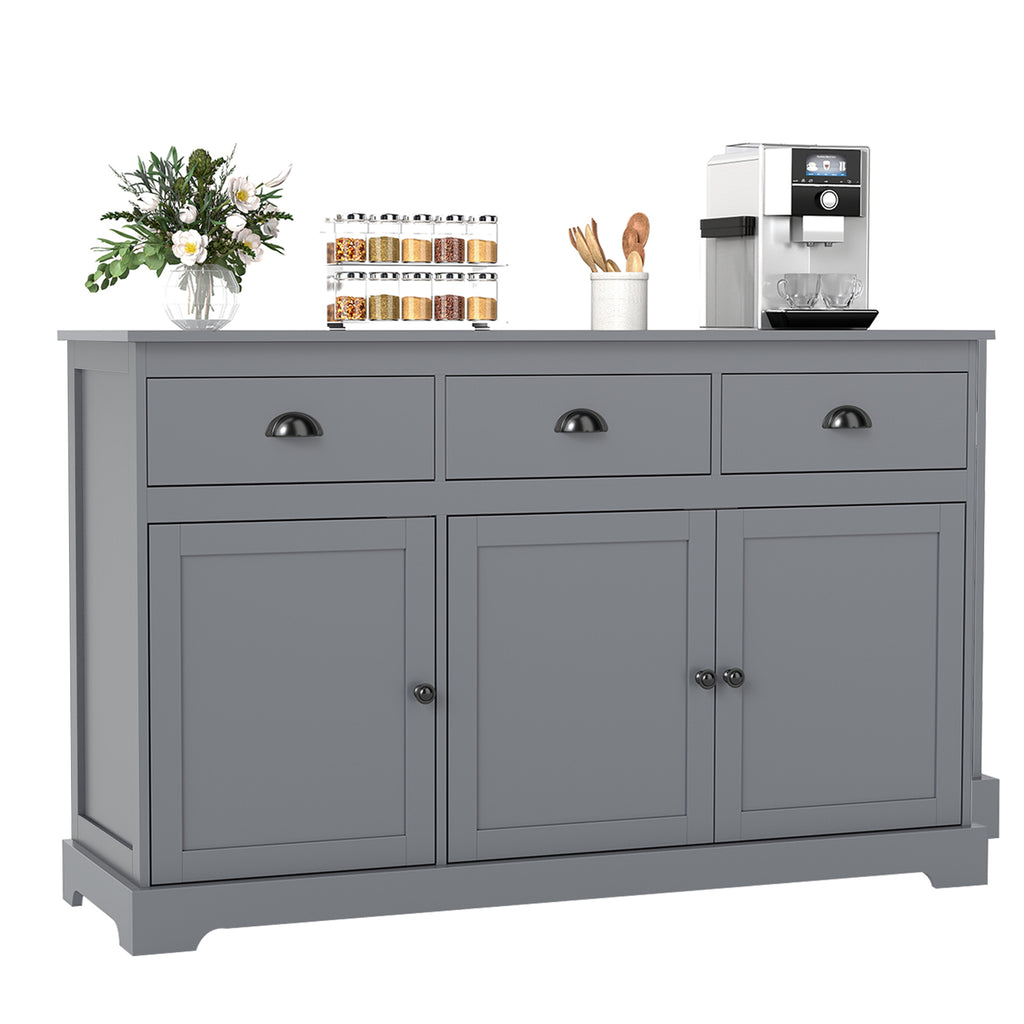 Modern Buffet Sideboard 136cm Storage Cabinet with 3 Drawers