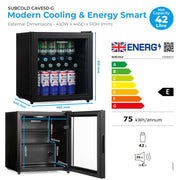 Subcold Cave50 glass door beer fridge, photo 7