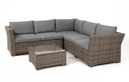 Chesterton Grey 5 Seater Corner Rattan Garden Sofa Lounge Set and Cushion Box Bundle - image 2