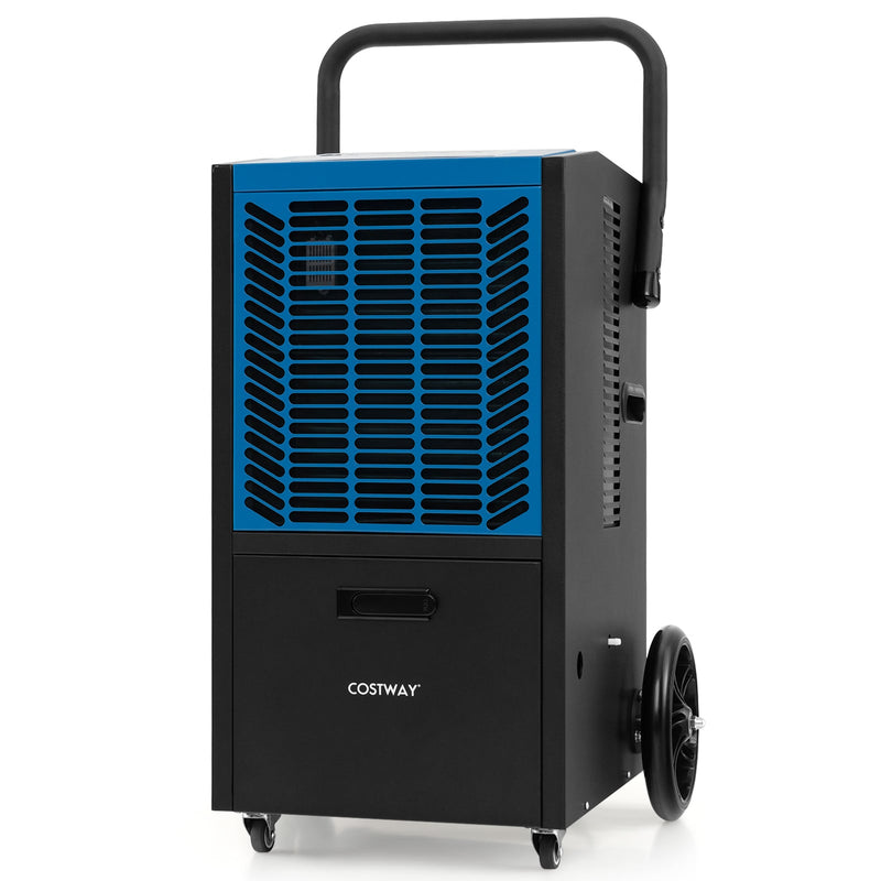 66 L/Day Commercial Dehumidifier with Pump and Drain Hose for Basement Warehouse Job Site