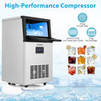 23 kg/24H Commercial Ice Maker with 5 kg Storage Capacity and Self-Cleaning