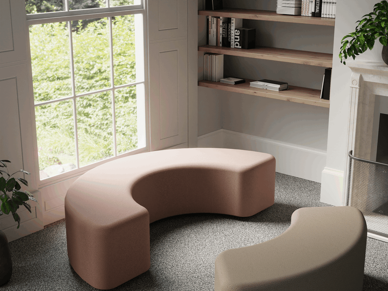 Harlestone Curved Stool in Two Tone