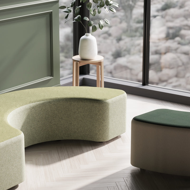 Harlestone Curved Stool in Two Tone
