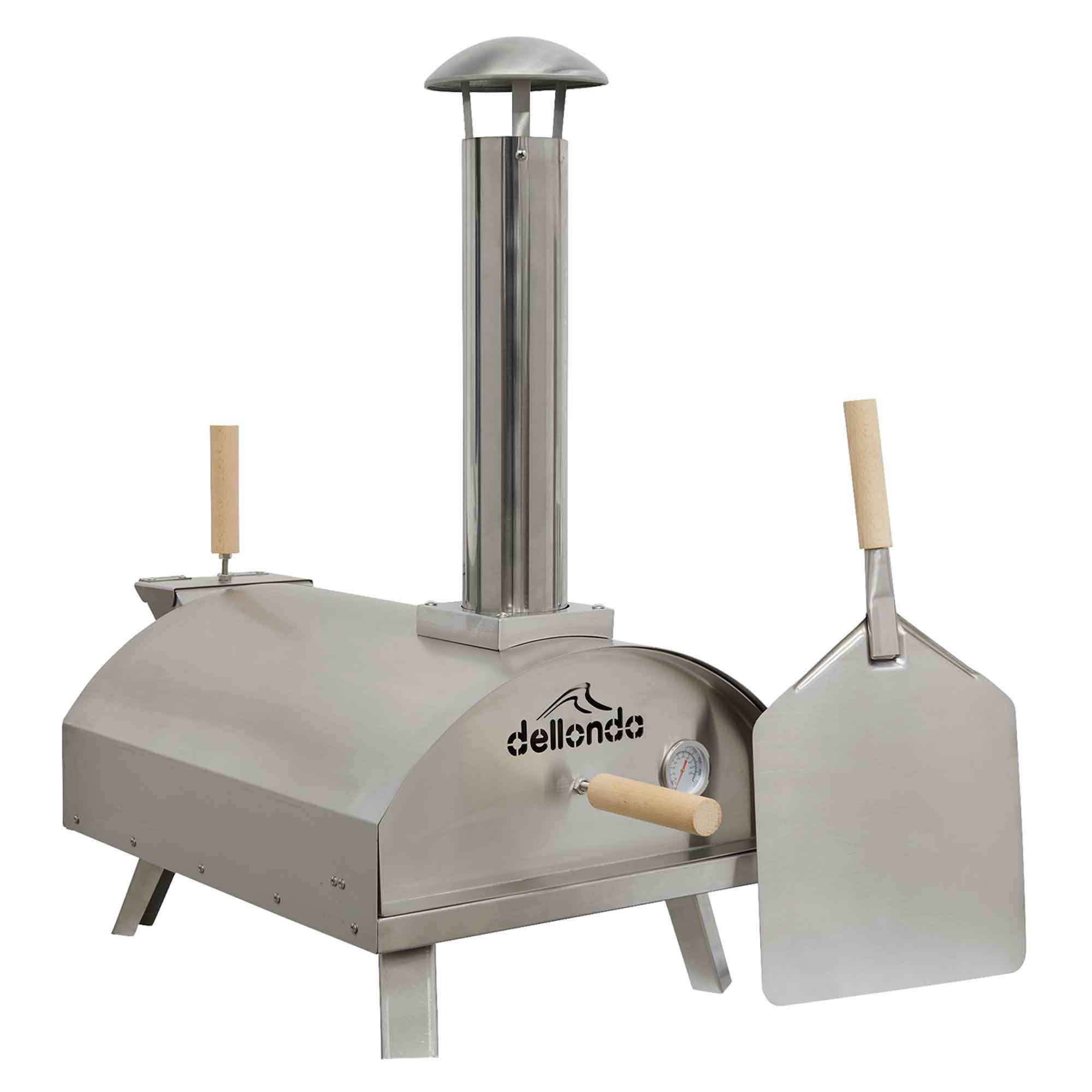 Wood-Fired Portable Pizza Oven & Smoker - Stainless Steel | Dellonda DG11