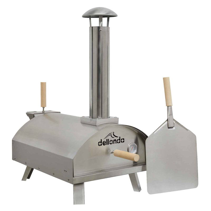 Wood-Fired Portable Pizza Oven & Smoker - Stainless Steel | Dellonda DG11