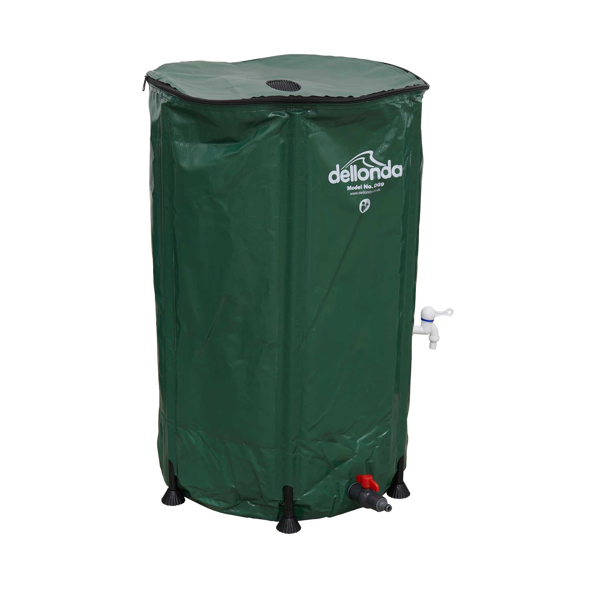 Collapsible Garden Water Butt with Lid & Drain Tap - 250 Litre | Dellonda DG9