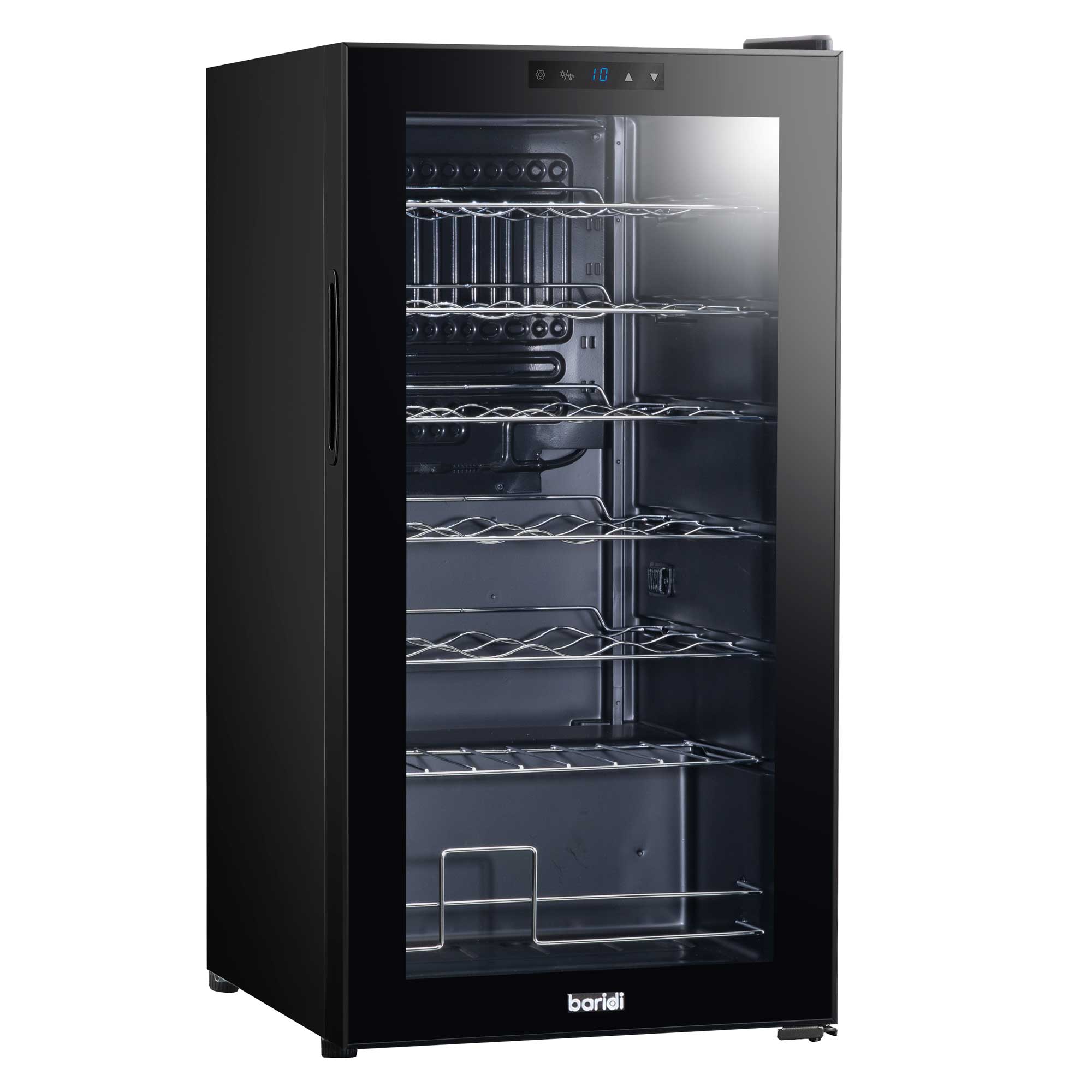 Baridi 28 Bottle Wine Fridge with Digital Touch Screen & LED Light - Black | DH10 in use