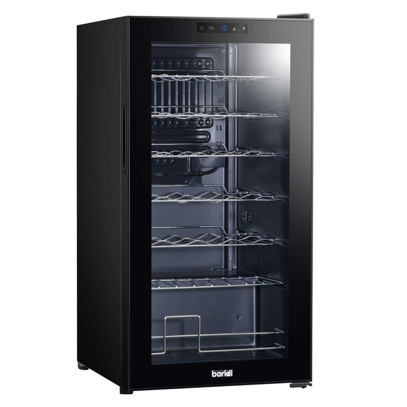 Baridi 28 Bottle Wine Fridge with Digital Touch Screen & LED Light - Black | DH10 in use